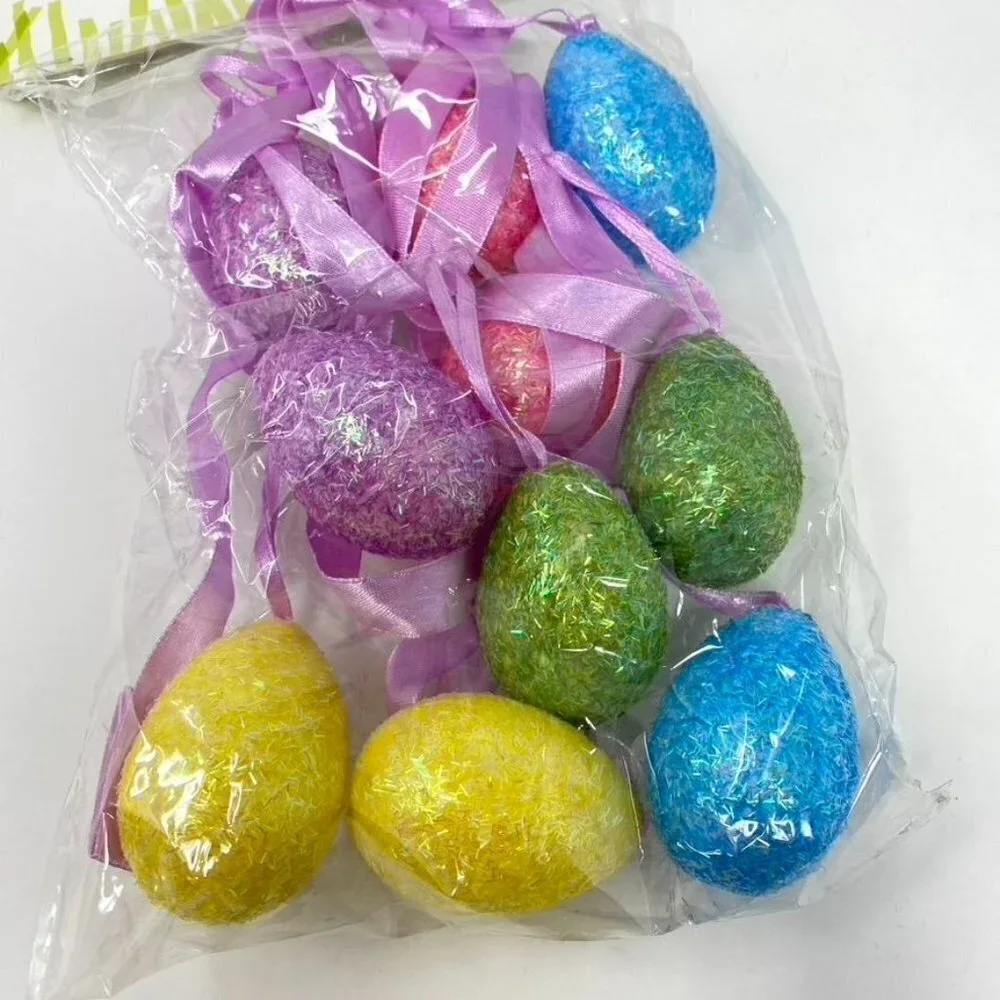 Target Colorful Tinsel Egg Garland Decor 72 in Decor Party